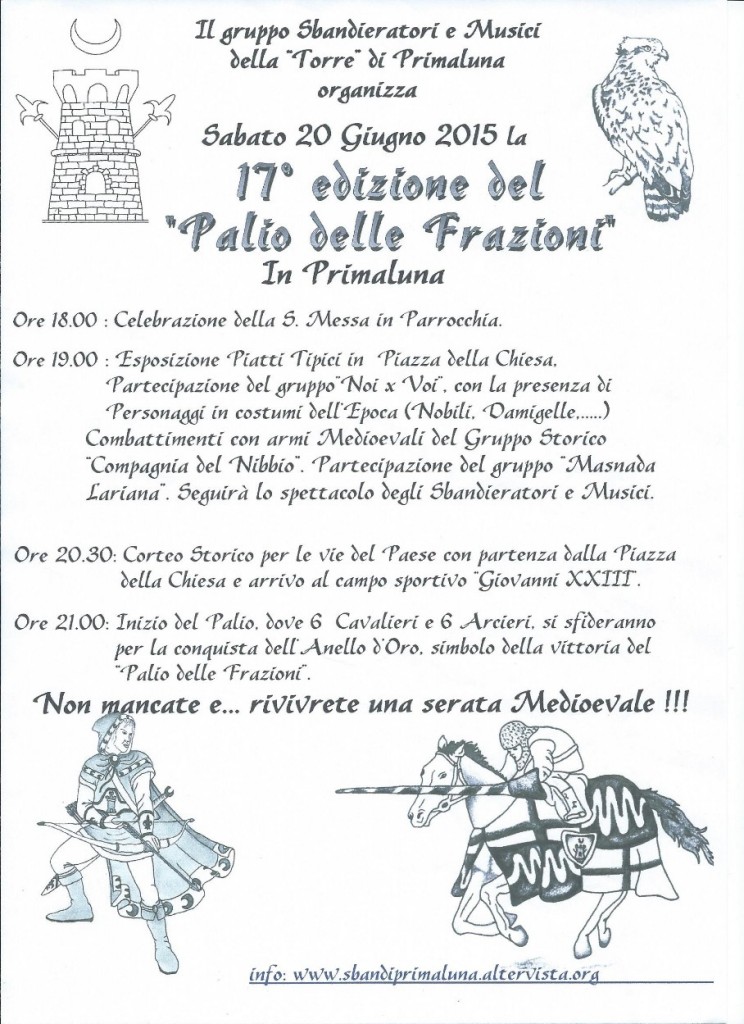 programma palio