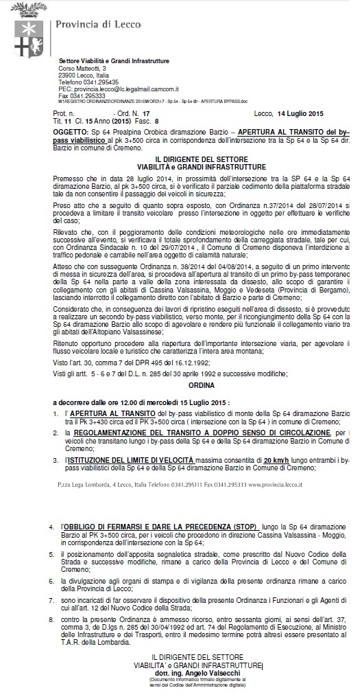 ORDINANZA CREMENO SP64