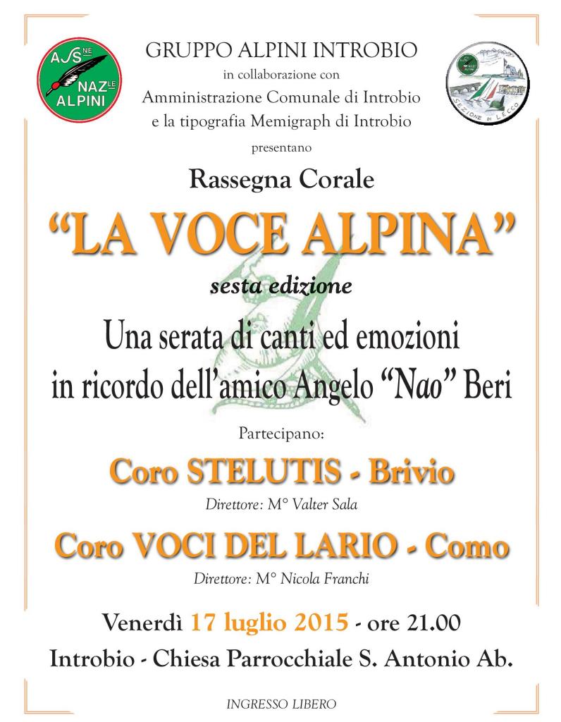 locandina coro alpino