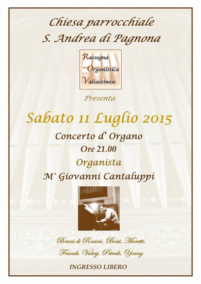 rassegna organistica cantaluppi pagnona