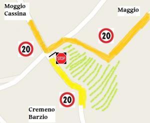voragine mappa strada 2 viabilità