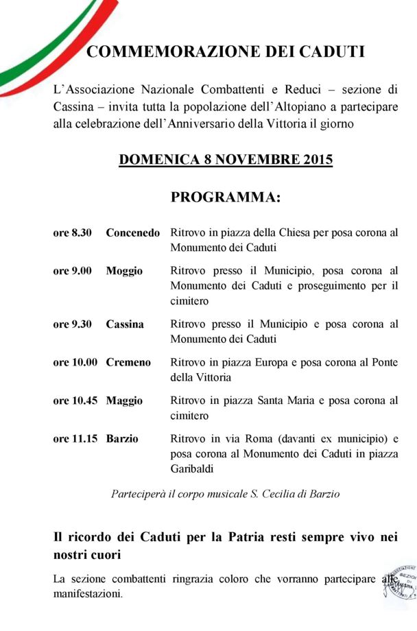 caduti 4 nov altopiano