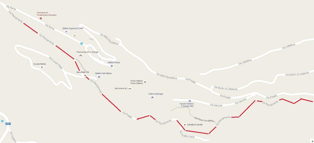 PREMANA VIA RISORGIMENTO MAP