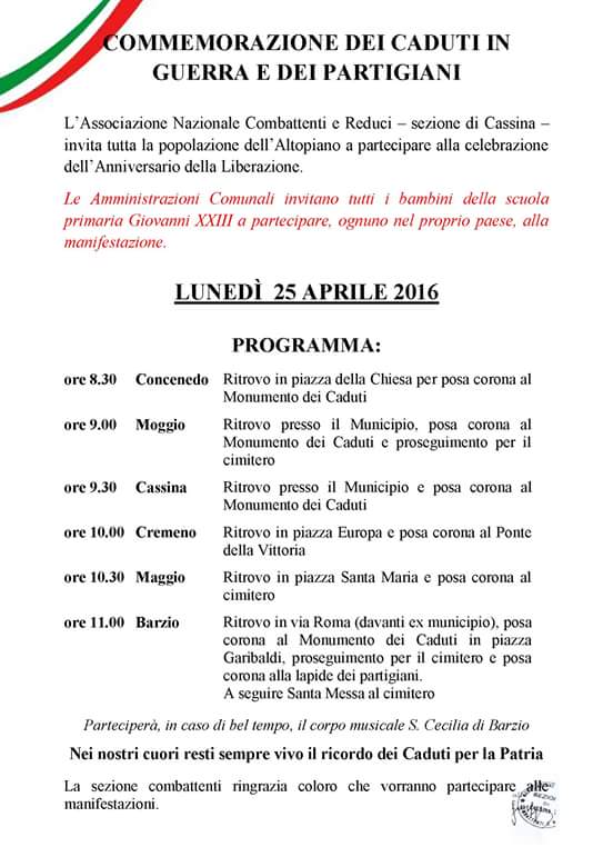 25 aprile altopiano