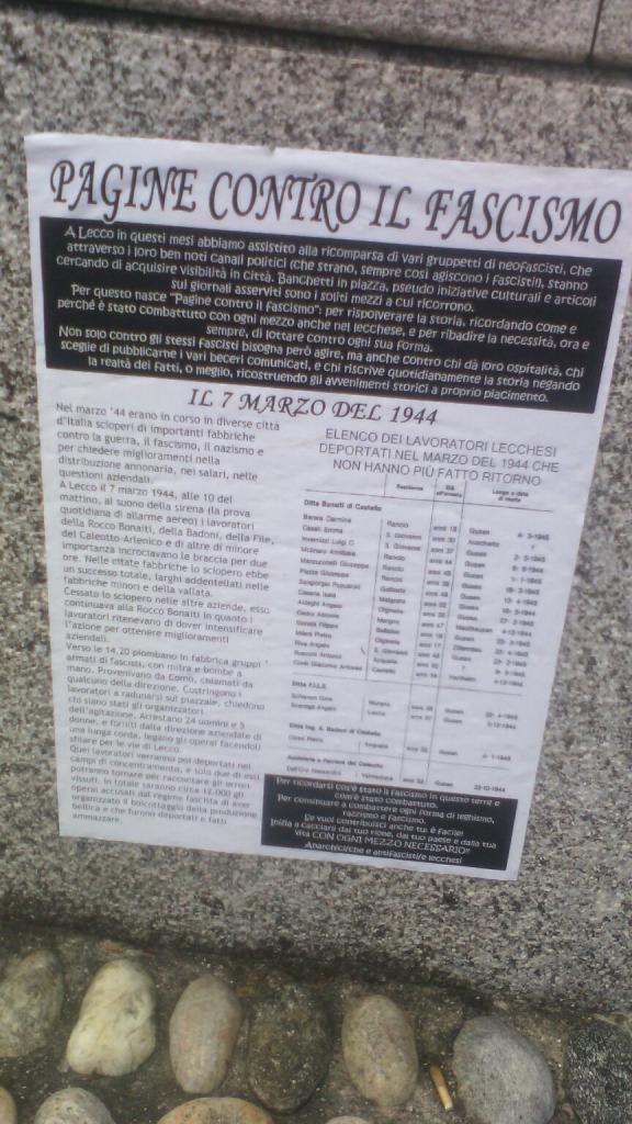 VOLANTINO ANTIFA PRIMALUNA TESTO