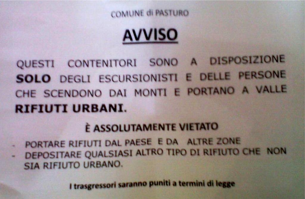 avviso pasturo