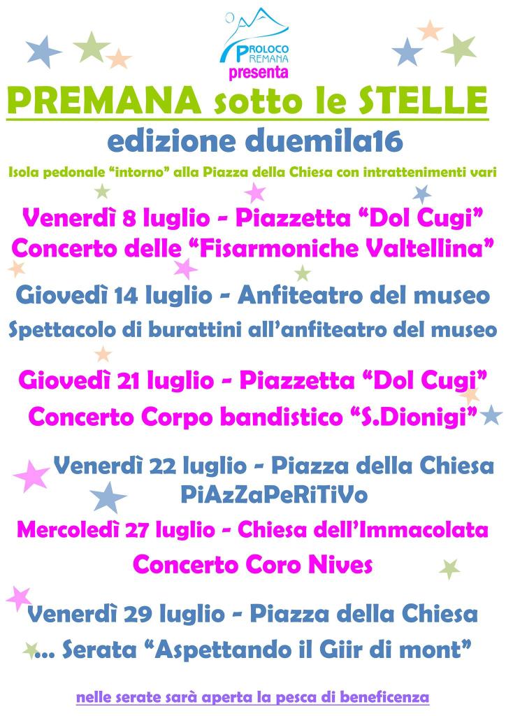 PREMANA SOTTO LE STELLE