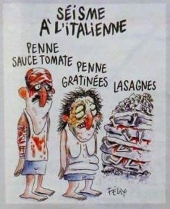 charie hebdo terremoto italia