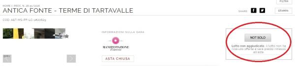TARTAVALLE NOT SOLD