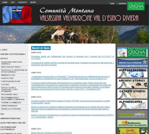 comunità montana bandi di gara