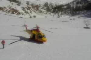 elicottero elisoccorso neve