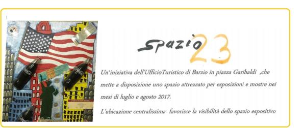 LOCANDINA MOSTRE SPAZIO 23 BARZIO