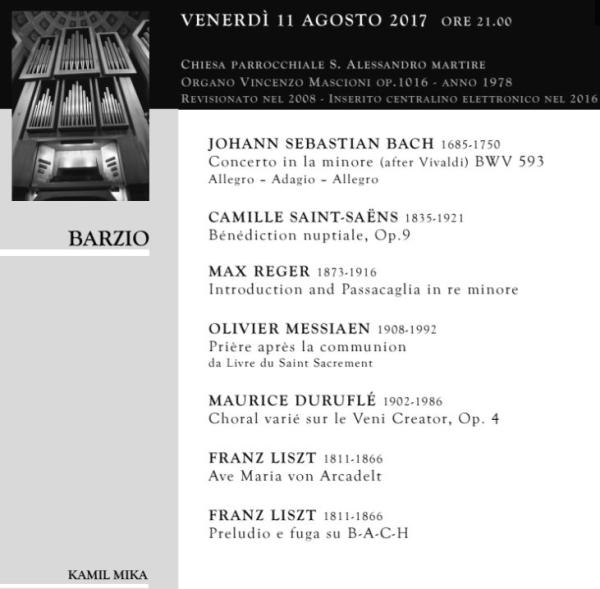 Kamil MIKA rassegna organistica