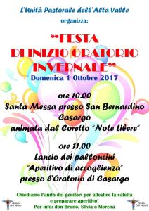 Volantino festa Oratorio Invernale