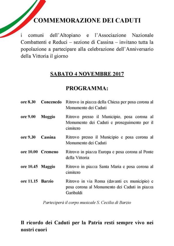 commemorazione caduti altopiano