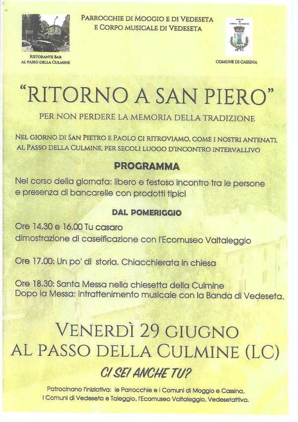 Manifesto Ritorno a San Pietro